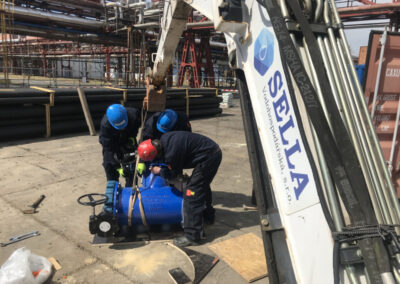 montážnické práce "Zarážka" Chemopetrol únor-březen 2020